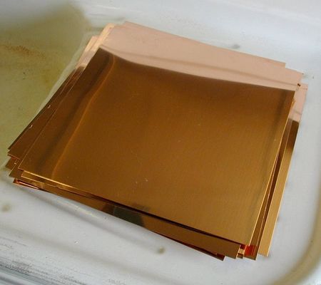 صفحات فلزی مسی با ضخامت 1.5 میلی متر C11000 C26800 C67400 جنس